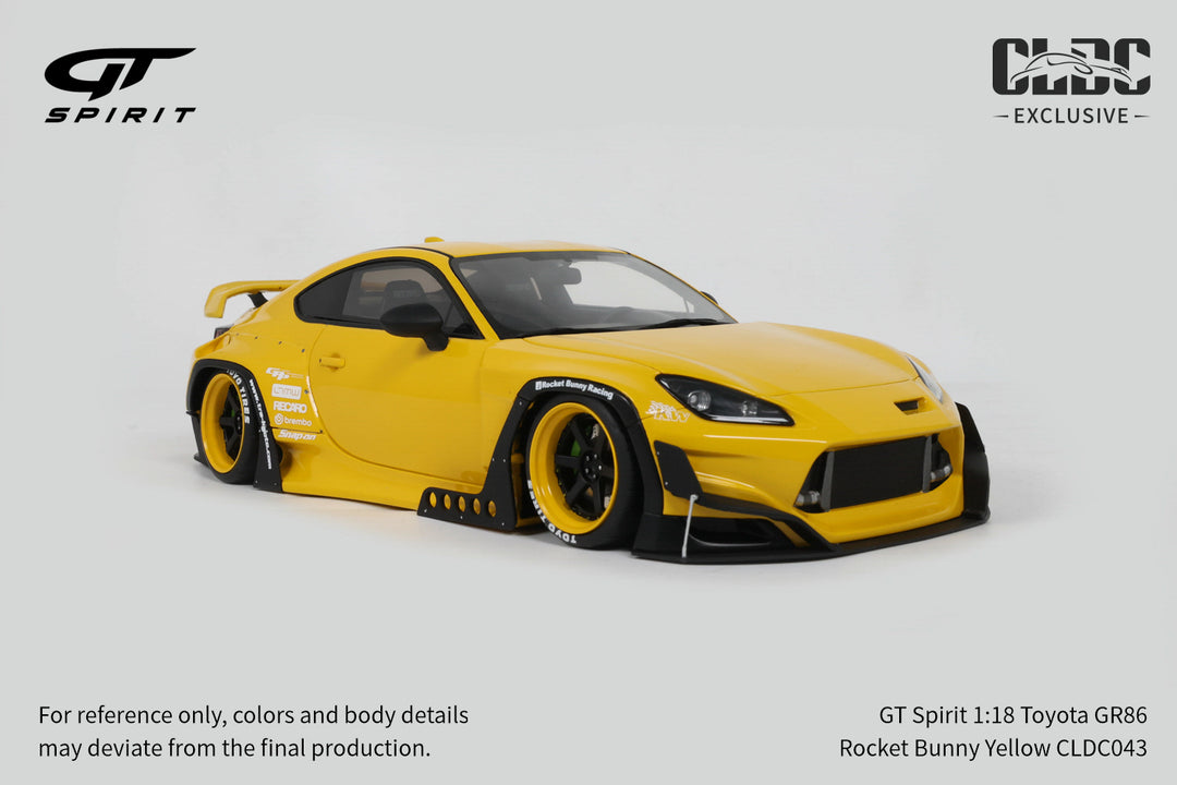[Preorder] GT Spirit 1:18 Toyota GR86 Rocket Bunny Yellow CLDC043