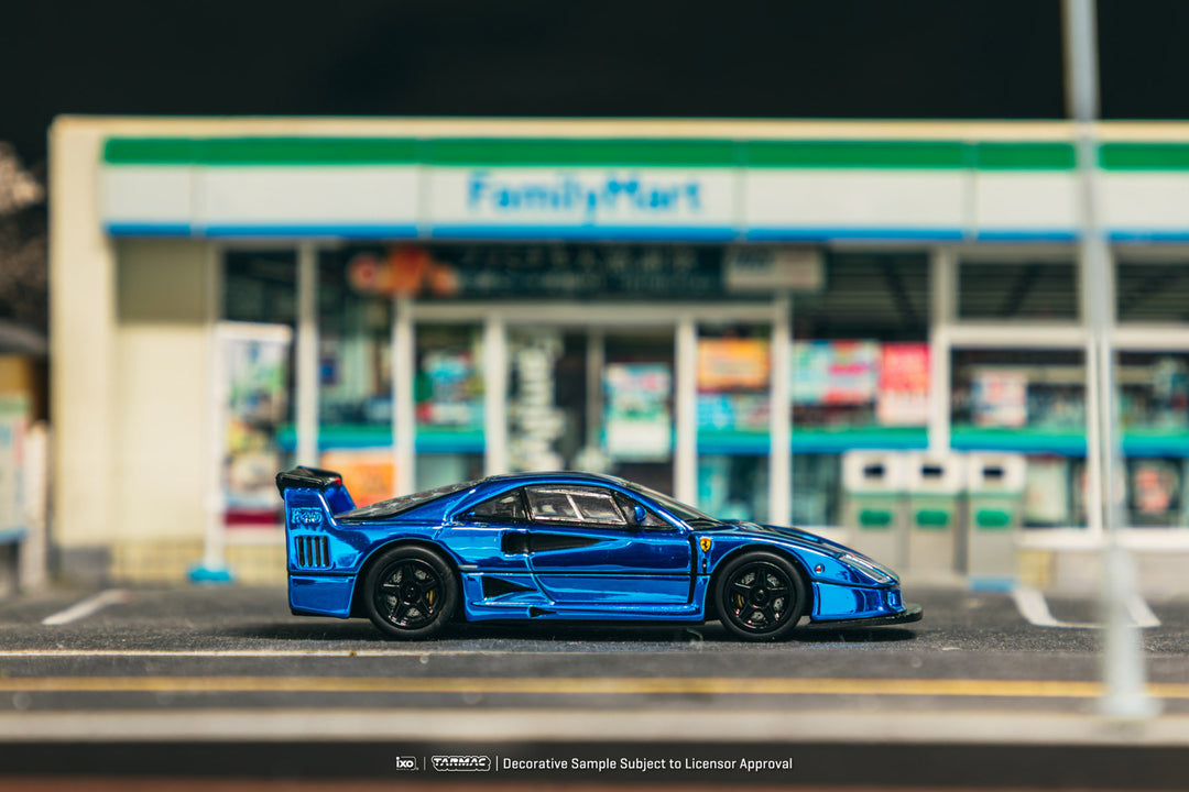 [Preorder] Tarmac Works 1:64 Ferrari F40 LM Chrome Blue T64-075-BC