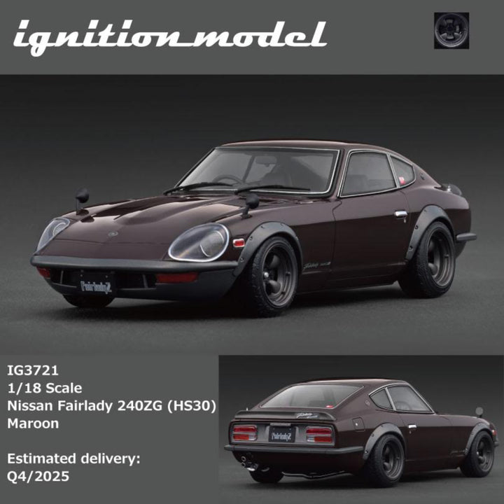 [Preorder] Ignition Model 1:18 Nissan Fairlady 240ZG (HS30) Maroon IG3721