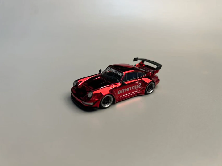 Flame 1:64 Porsche RWB 993 964 Sup Chrome Red (2 Versions)