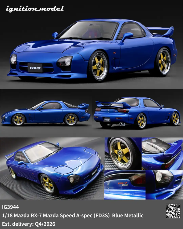 Preorder] Ignition Model 1:18 Mazda RX-7 Mazda Speed A-spec (FD3S
