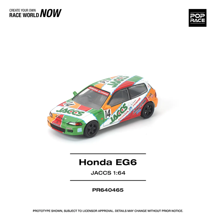 [Preorder] POPRACE 1:64 HONDA CIVIC (EG6) JACCS PR640465