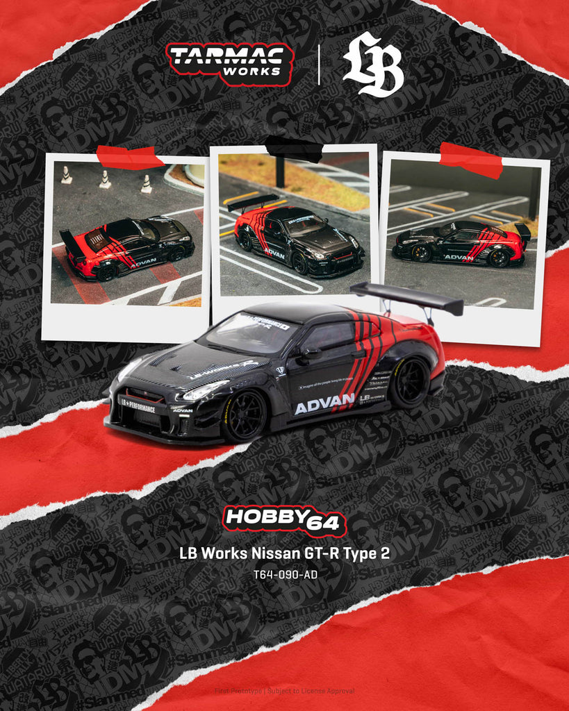 Preorder] Tarmac Works 1:64 LB Works Nissan GT-R Type 2 Advan T64