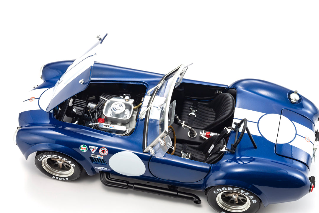 Coche miniatura Shelby Cobra 1/18 Kyosho 427 S/C azul foncé/blanche - Coches-min Coche miniatura Shelby Cobra 1/18 Kyosho 427 S/C azul foncé/blanche - Coches-min
