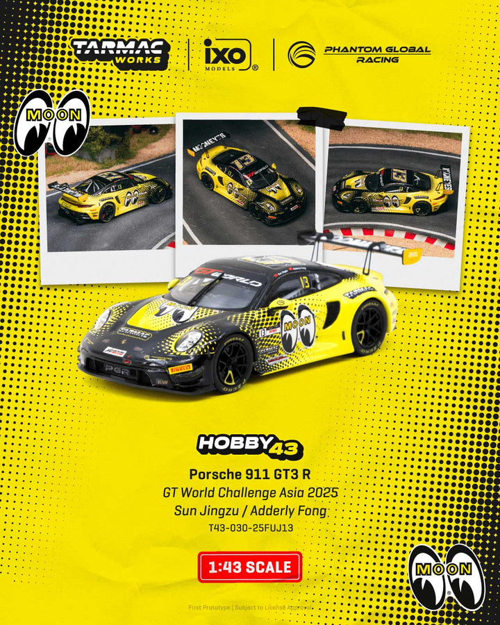 [Preorder] Tarmac Works 1:43 Porsche 911 GT3 R GT World Challenge Asia 2025 Phantom Global Racing Sun Jingzu / Adderly Fong T43-030-25FUJ13