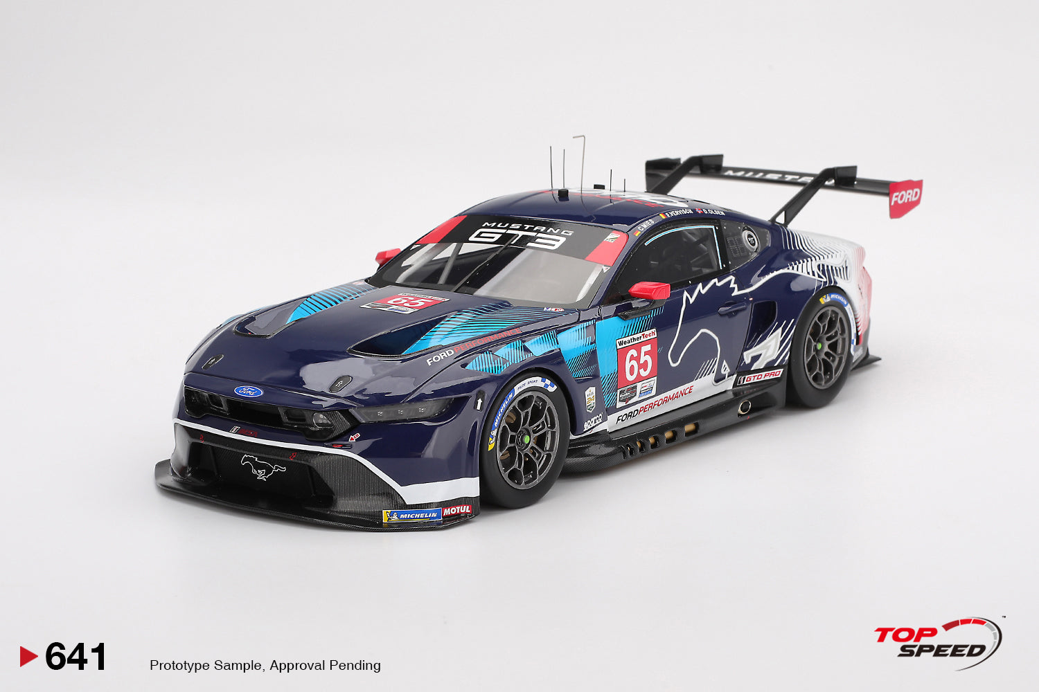 Maist Stingray Ford Porseche Mustang 4台 TOPSPEED 1:18 Ford Mustang GT3 #65 Ford Multimatic Motorsports