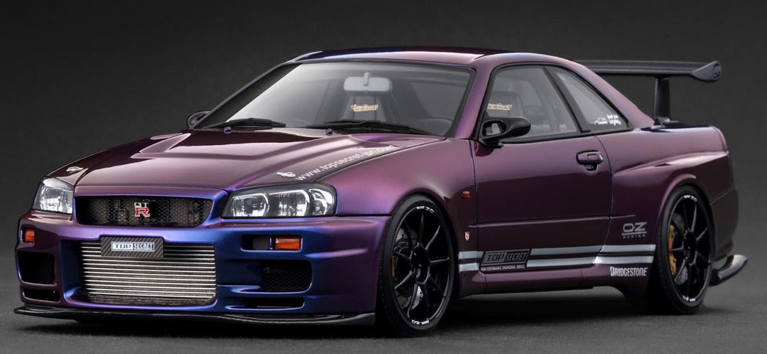 [Preorder] Ignition Model 1:18 Nissan "TOP SECRET 34GT-R (BNR34)  Purple Metallic" IG3850
