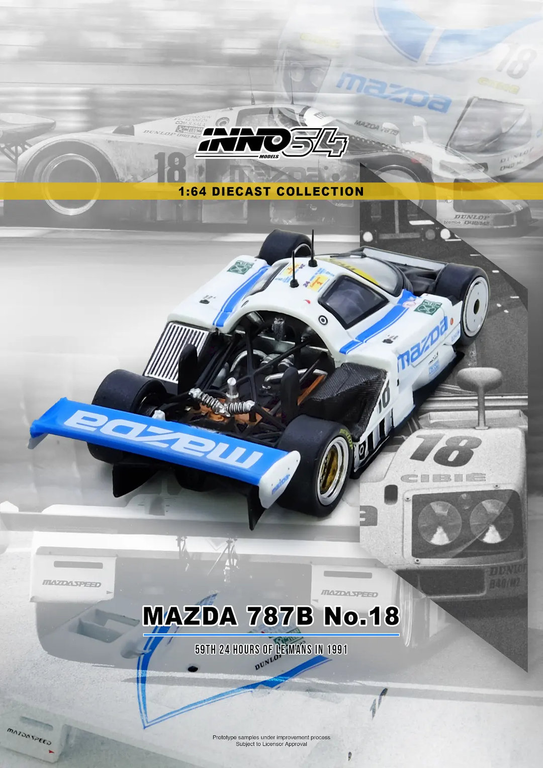 [Preorder] Inno64 1:64 MAZDA 787B No.18  59th 24 Hours Le Mans 1991 IN64-787B-18LM91