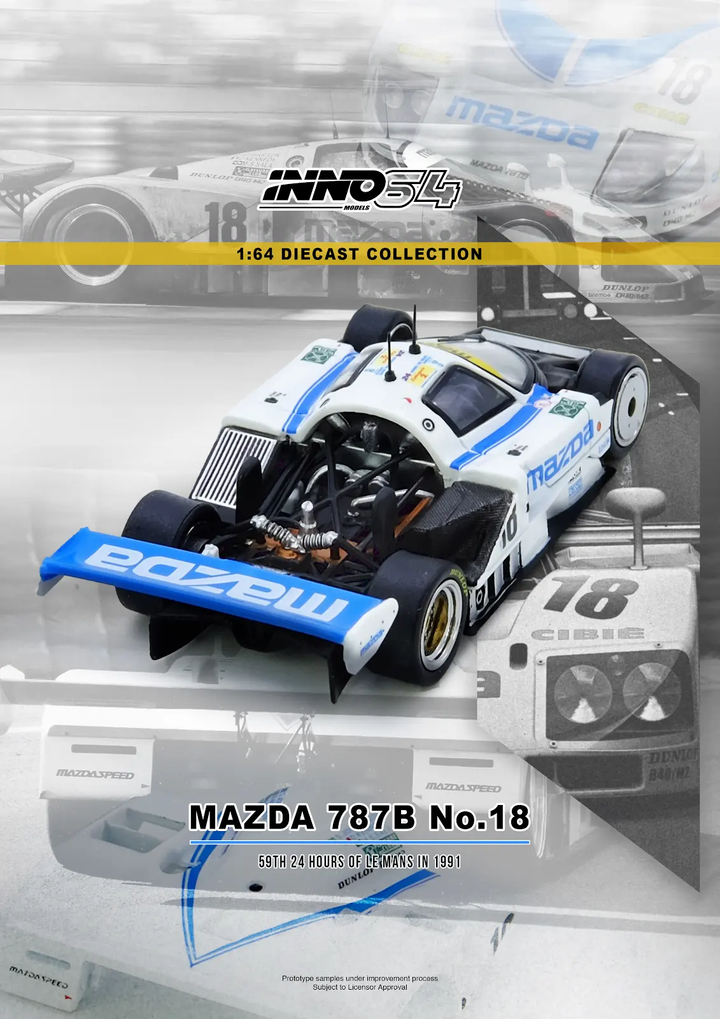 [Preorder] Inno64 1:64 MAZDA 787B No.18  59th 24 Hours Le Mans 1991 IN64-787B-18LM91