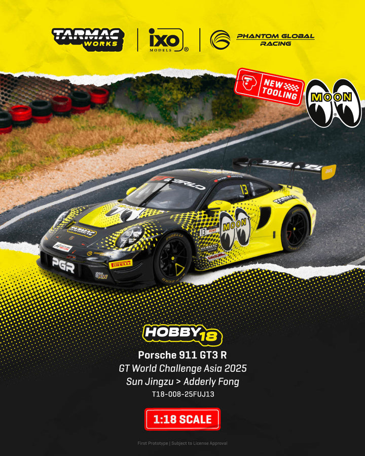 [Preorder] Tarmac Works 1:18 Porsche 911 GT3 R GT World Challenge Asia 2025 T18-008-25FUJ13