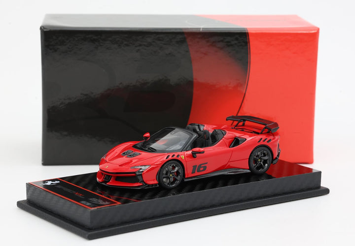 BBR Model 1:43 Ferrari SF90 XX Spider race n. 16 Rosso Corsa 322 e base carb BBRC286B16