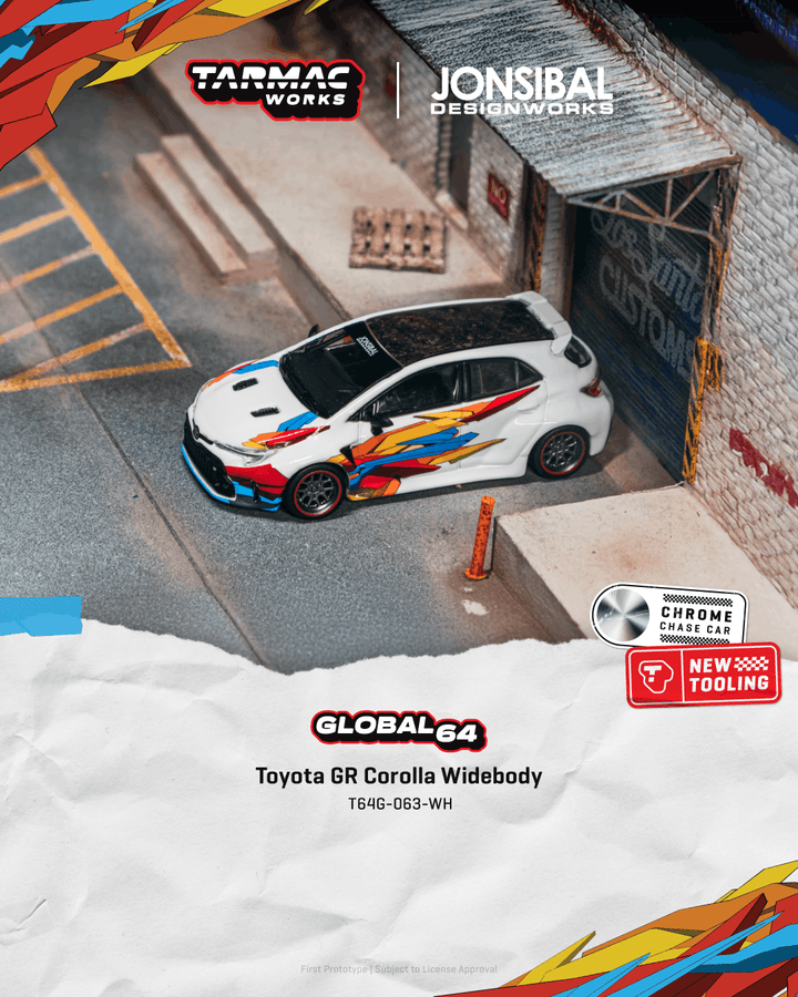 [Preorder] Tarmac Works 1:64 Toyota GR Corolla Widebody White T64G-063-WH