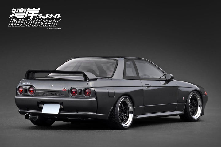 [Preorder] Ignition Model 1:18 NISSAN SKYLINE GT-R (R32) Gun Metallic MIDNIGHT Reina's R With Ms.Reina Akikawa IG3595