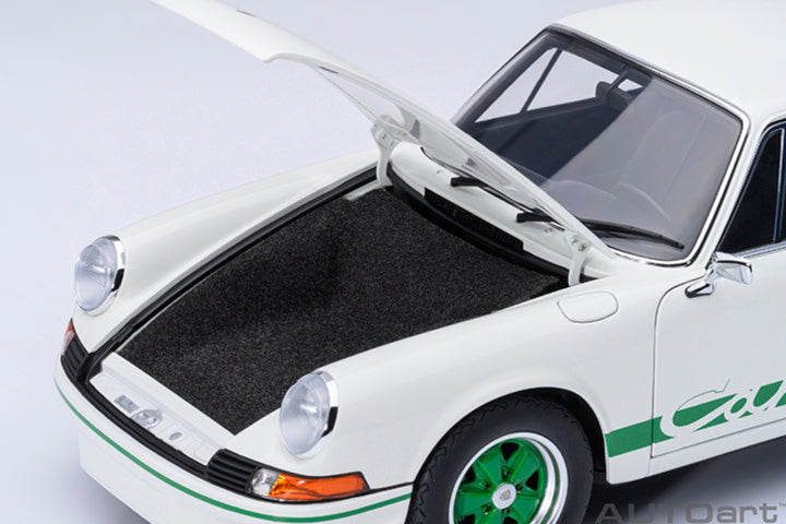 AUTOart 1:18 Porsche 911 Carrera 2.7 RS Grand Prix White / Green Stripes 78031