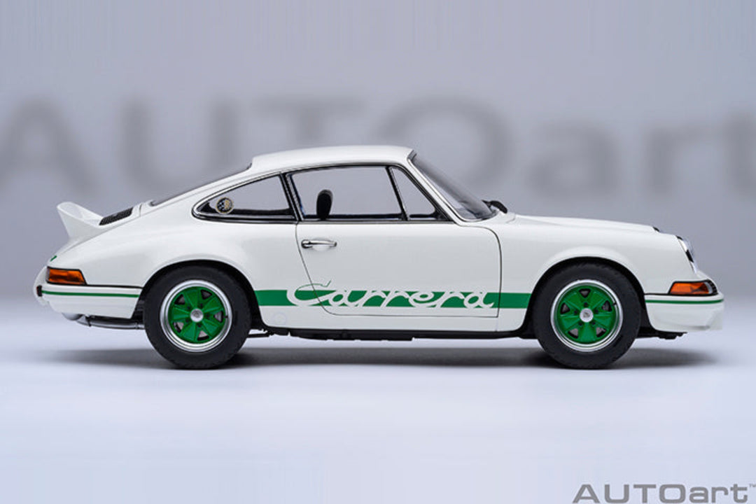 AUTOart 1:18 Porsche 911 Carrera 2.7 RS Grand Prix White / Green Stripes 78031