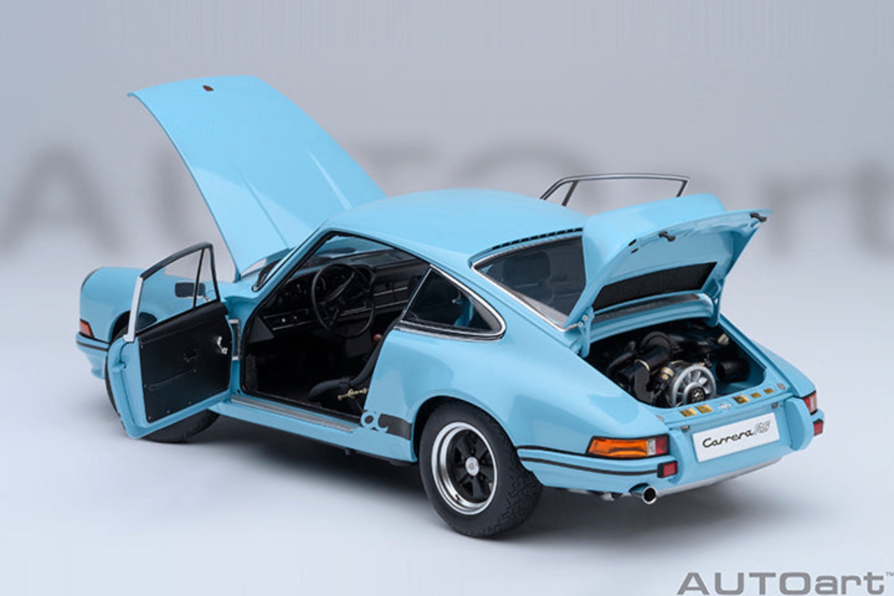 AUTOart 1:18 Porsche 911 Carrera 2.7 RS Gulf Blue/Black Stripes