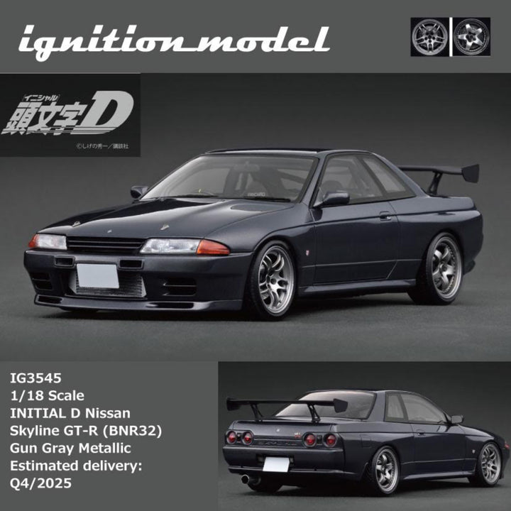 [Preorder] Ignition Model 1:18 INITIAL D Nissan Skyline GT-R (BNR32)  Gun Gray Metallic IG3545