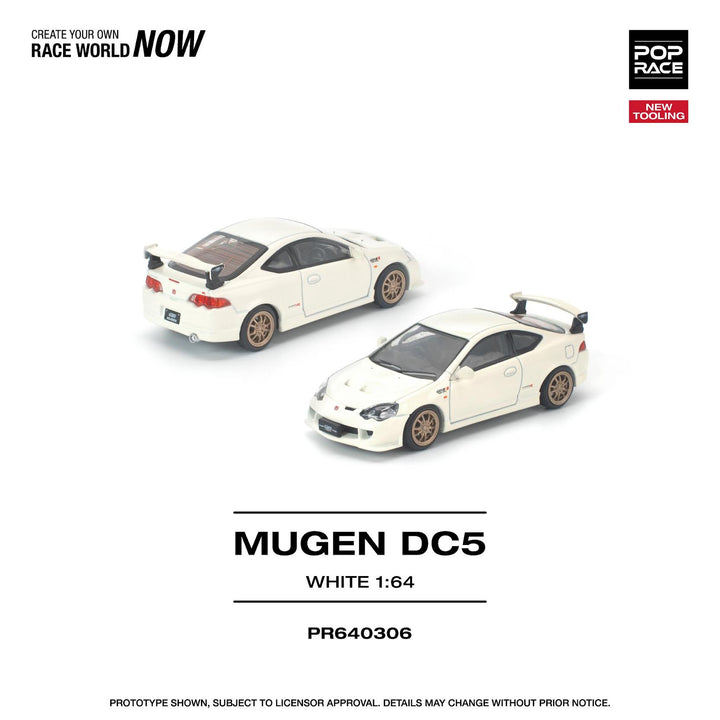 [Preorder] POPRACE 1:64 HONDA DC5 MUGEN WHITE NEW TOOLING PR640306