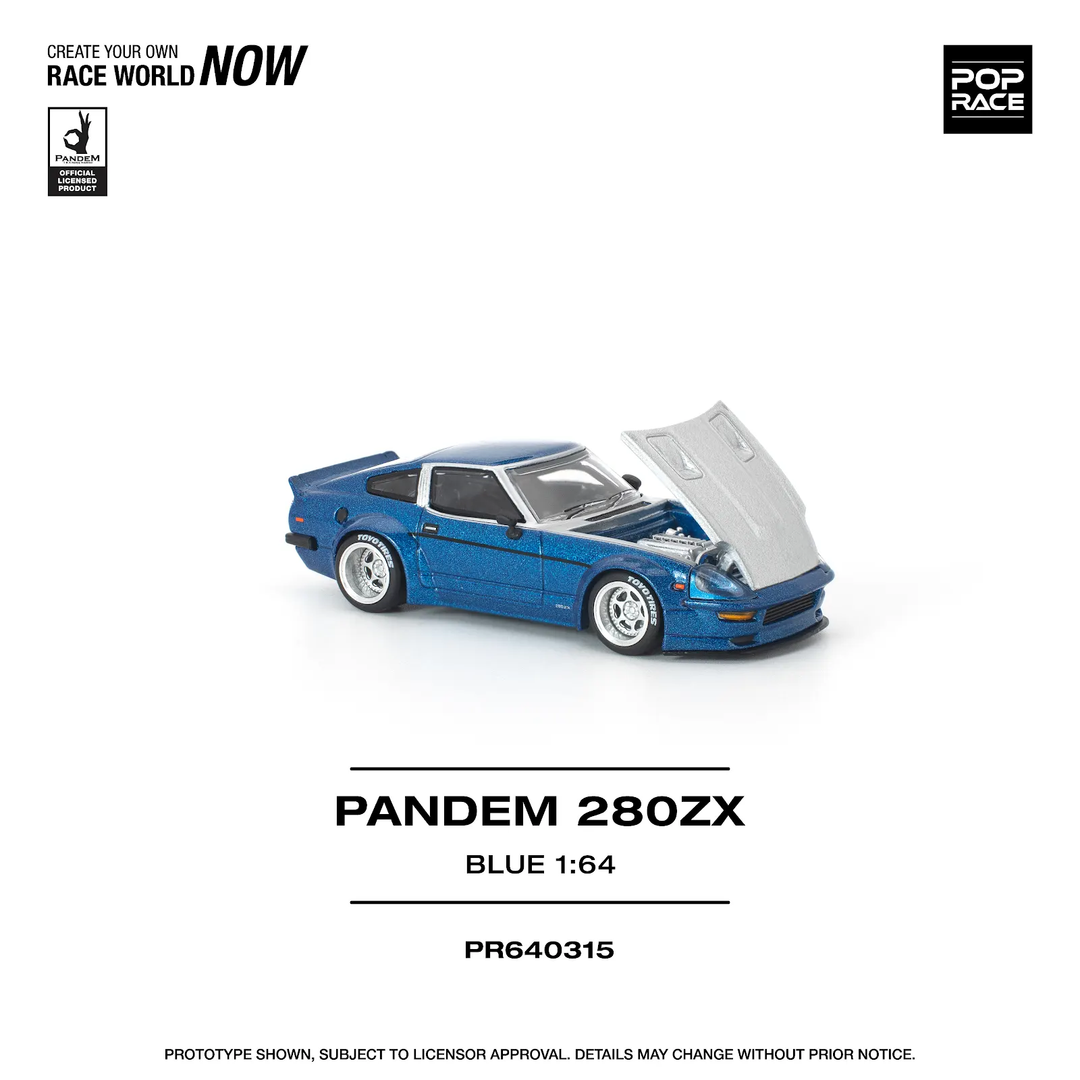 [Preorder] POPRACE 1:64 DATSUN PANDEM 280ZX BLUE PR640315