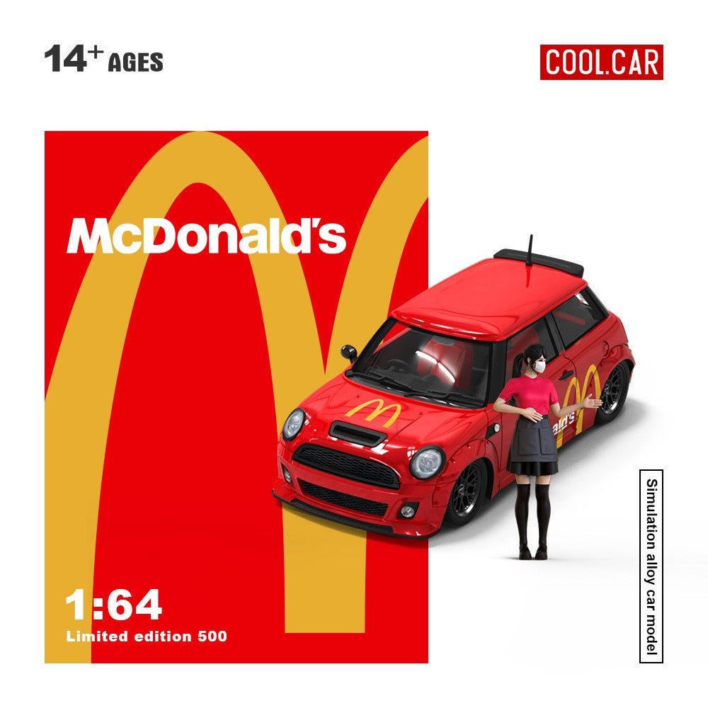 Cool Car 1:64 Mini Cooper with McDonald's Livery (2 Versions) CC643639/CC643639-1