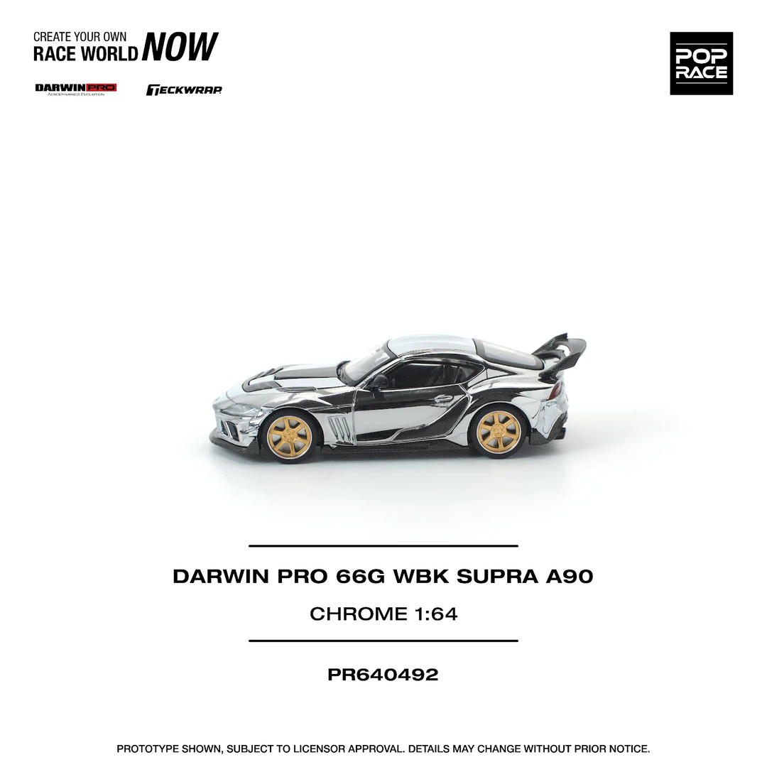 [Preorder] POPRACE 1:64 DARWIN PRO 66G WBK SUPRA A90 SILVER CHROME PR640492