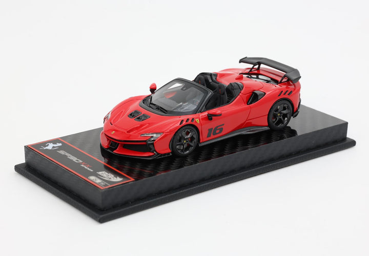 BBR Model 1:43 Ferrari SF90 XX Spider race n. 16 Rosso Corsa 322 e base carb BBRC286B16