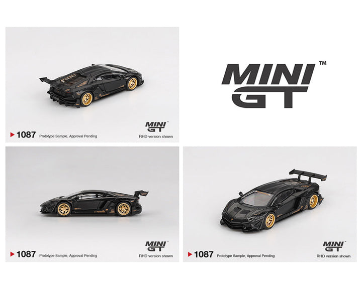[Preorder] Mini GT 1:64 LB-WORKS Lamborghini Aventador Limited Edition – Matte Black MGT01087-BL