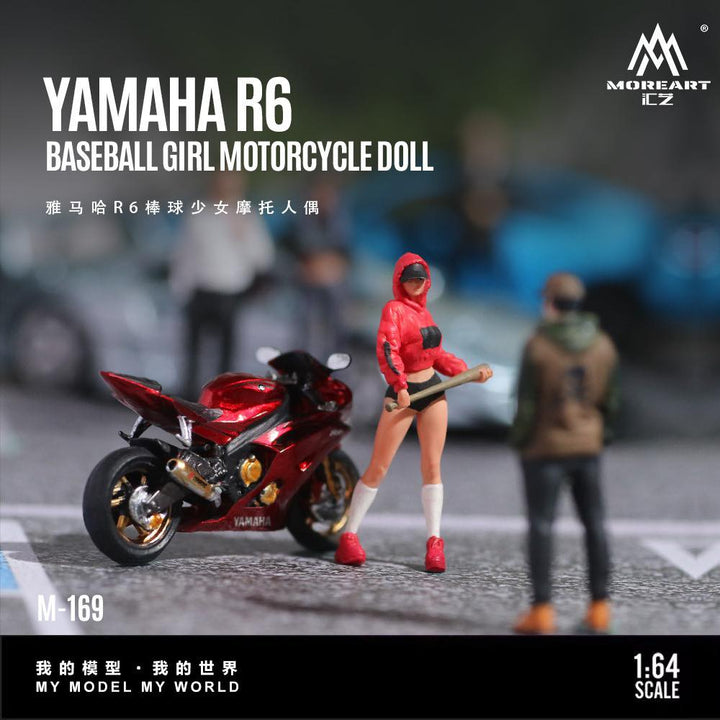 MoreArt 1:64 Yamaha R6 Baseball Girl Motorcycle Girl MO222169