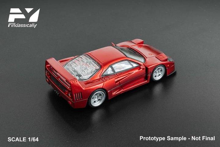 [Preorder] Finclassically 1:64 Ferrari F40 - Transparent Red