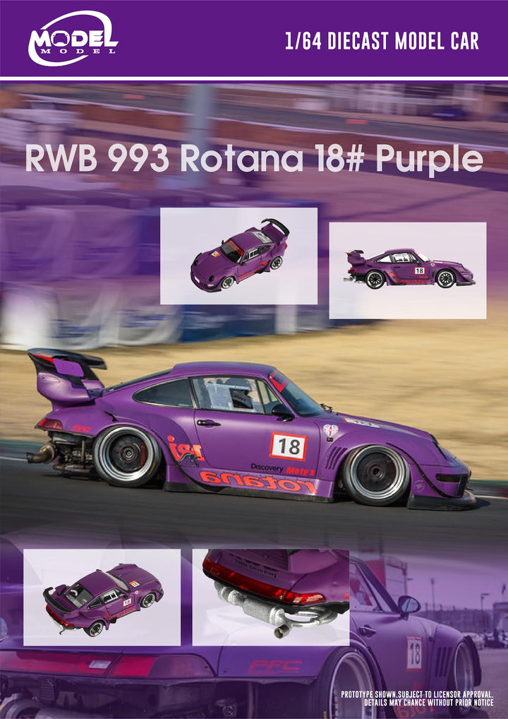 [Preorder] Model Model 1:64 Porsche RWB 993 Rotana (2 Versions)