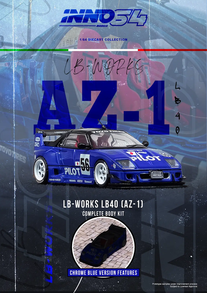 [Preorder] Inno64 1:64 MAZDA AZ-1 LIBERTY WALK LB40 "PILOT" IN64-LBWK-AZ1-01