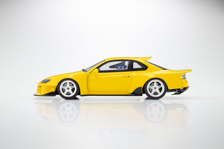[Preorder] Kyosho 1:18 Nissan Silvia S15 Khyzyl Saleem (Yellow) KSR18066Y
