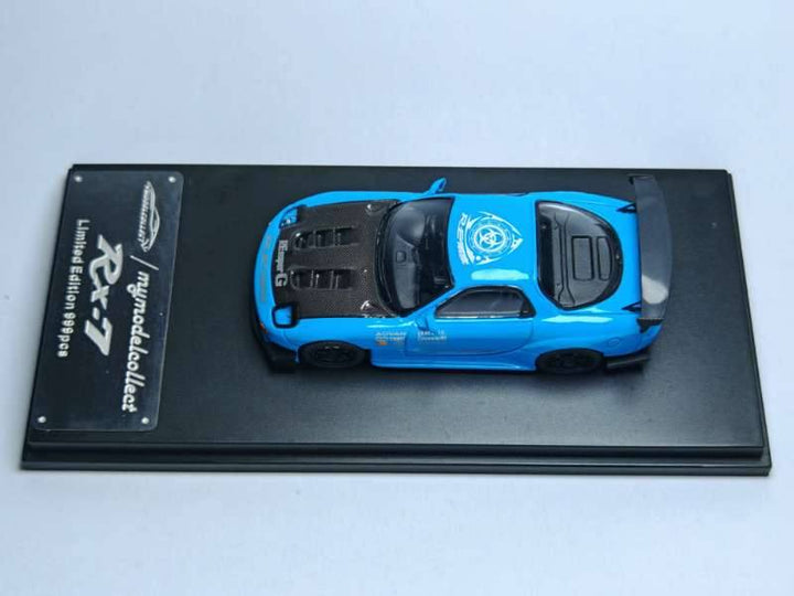 Model Collect 1:64 Mazda RX-7 (FD3S) Blue RE Amemiya Livery MC640012G