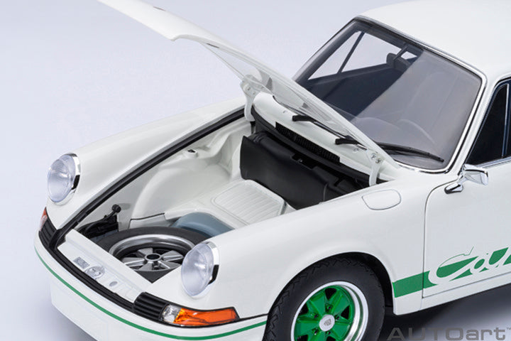 AUTOart 1:18 Porsche 911 Carrera 2.7 RS Grand Prix White / Green Stripes 78031