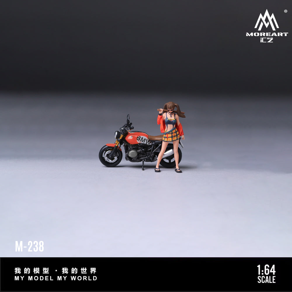 Preorder] MoreArt 1:64 Vintage Motorcycle Two-Strand Ponytail Cool