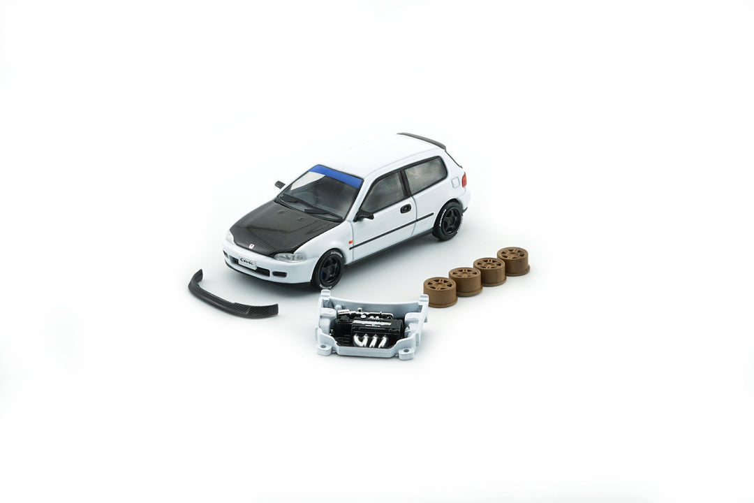 [Preorder] BMC 1:64 HONDA EG6 - White Carbon Bonnet (RHD) -PDE25 64B0484