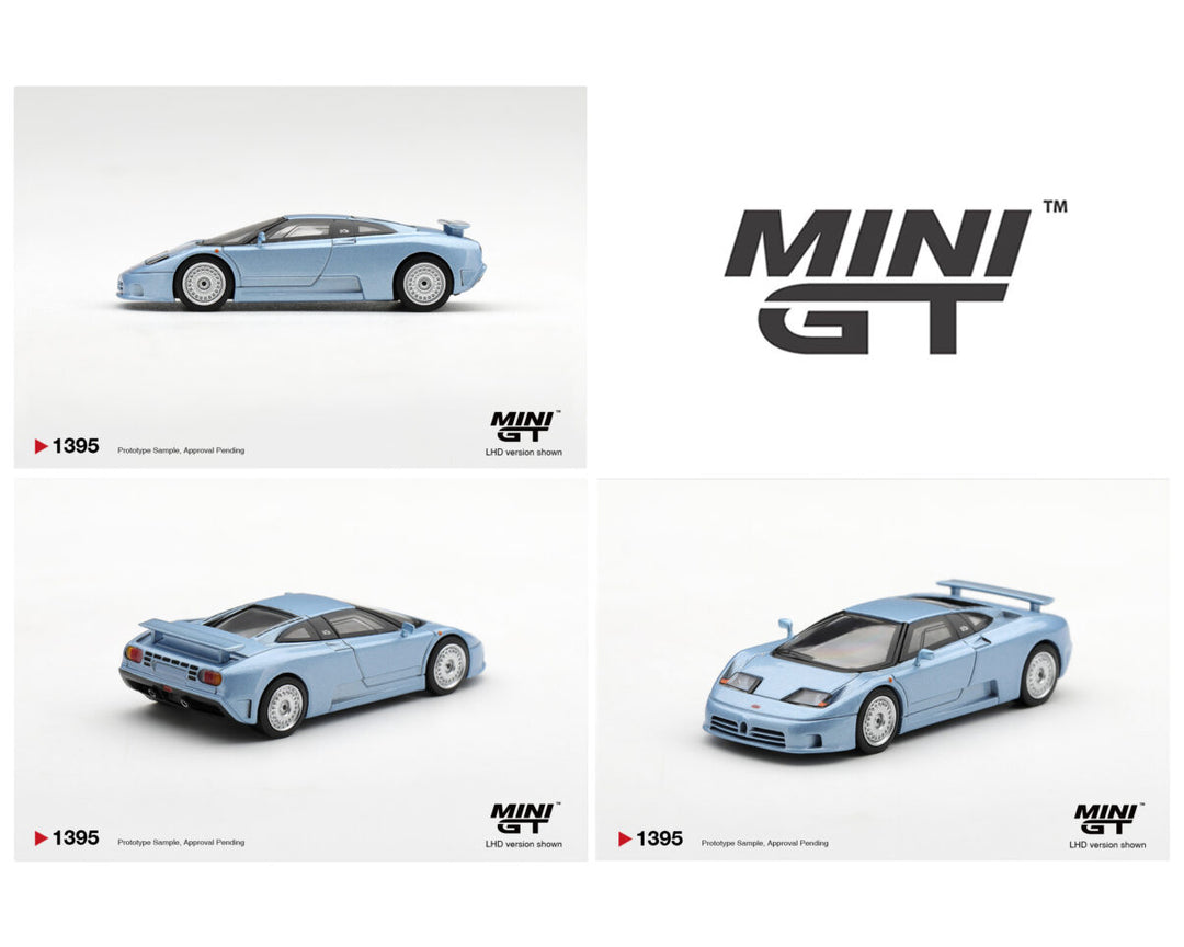 [Preorder] Mini GT 1:64 Bugatti EB110 GT Azzurro Metallizzato Mondial de l’Automobile 1992 – Limited Edition MGT01395-BL