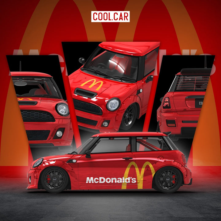 Cool Car 1:64 Mini Cooper with McDonald's Livery (2 Versions) CC643639/CC643639-1