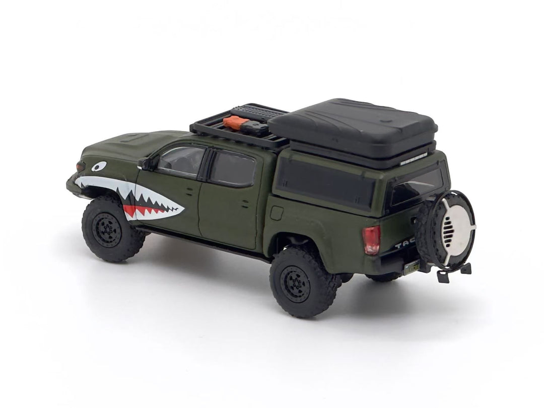 Unique Model 1:64 Toyota Tacoma Green Shark Livery Luggage Version