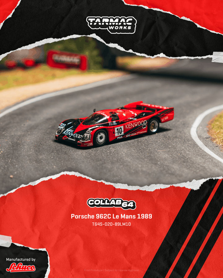[Preorder] Tarmac Works 1:64 Porsche 962C Le Mans 1989 #10 T64S-020-89LM10