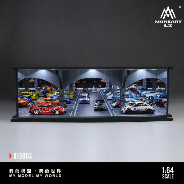 MoreArt 1:64 Underground Parking Garage Lighted Assembly Scene MO915004