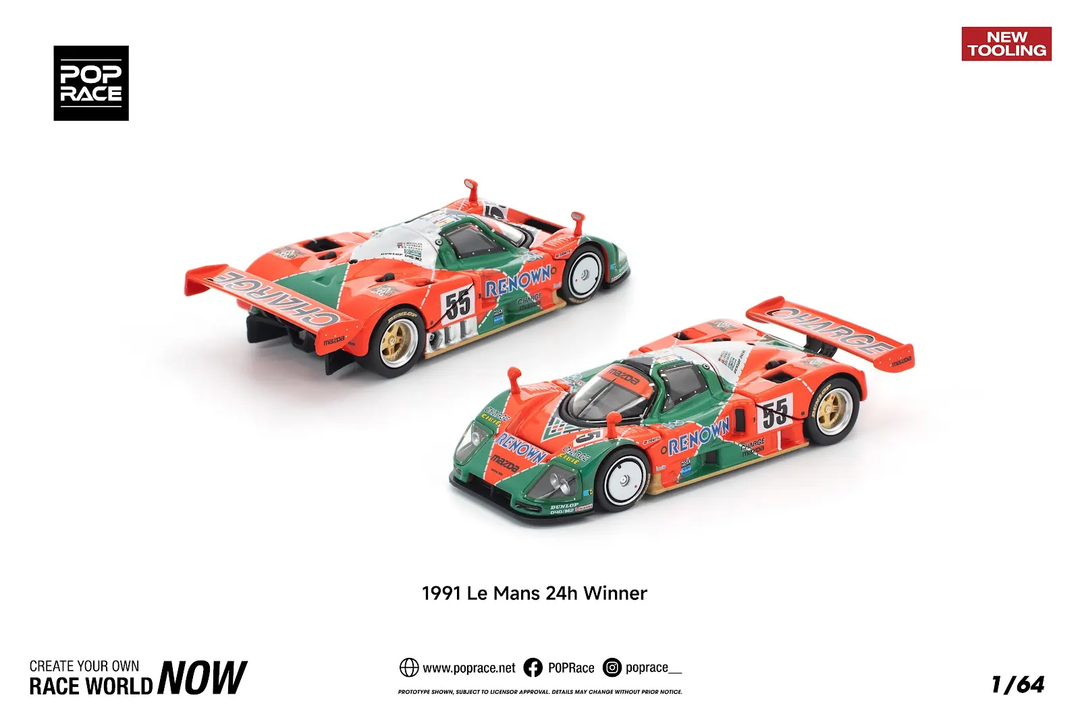 [Preorder] POPRACE 1:64 MAZDA 787B 1991 LE MANS 24H WINNER PR640301