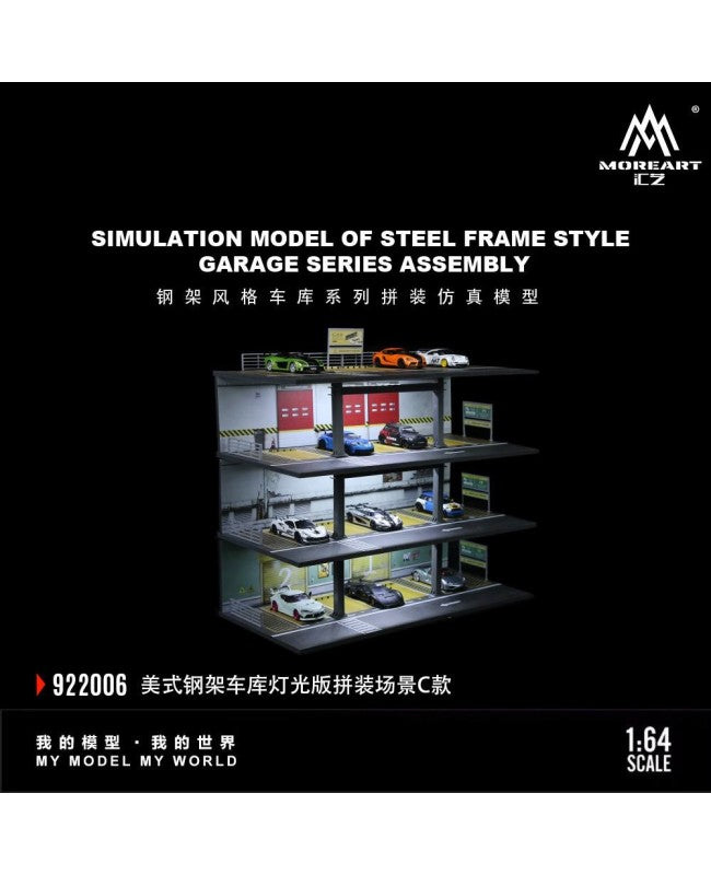 [Preorder] MoreArt 1:64 Simulation model of steel frame style garage series assembly MO922006