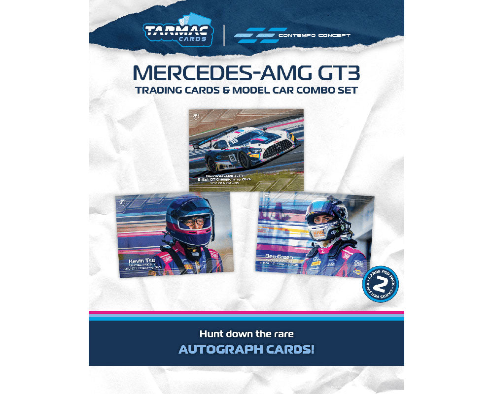 [Preorder] Tarmac Works 1:64 Mercedes-AMG GT3 British GT Championship 2026 Kevin Tse / Ben Green Model Car + Trading Cards Combo Set- Hobby64 T64-062-26BGT18