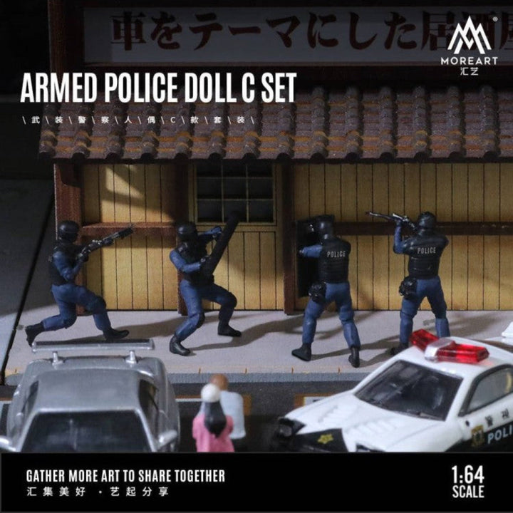 MoreArt 1:64 Armed Police Doll Set MO223020