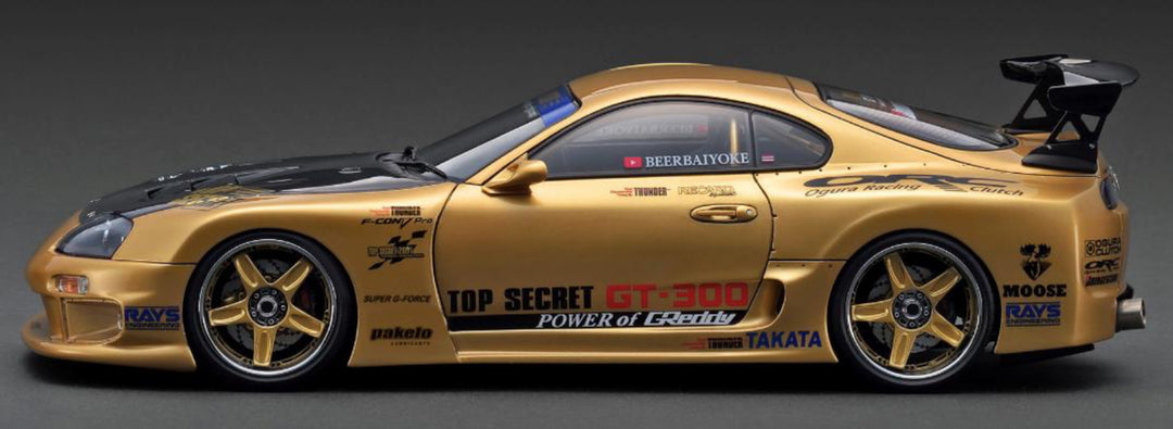 [Preorder] Ignition Model 1:18 TOP SECRET GT300 Supra (A80) Gold IG3743