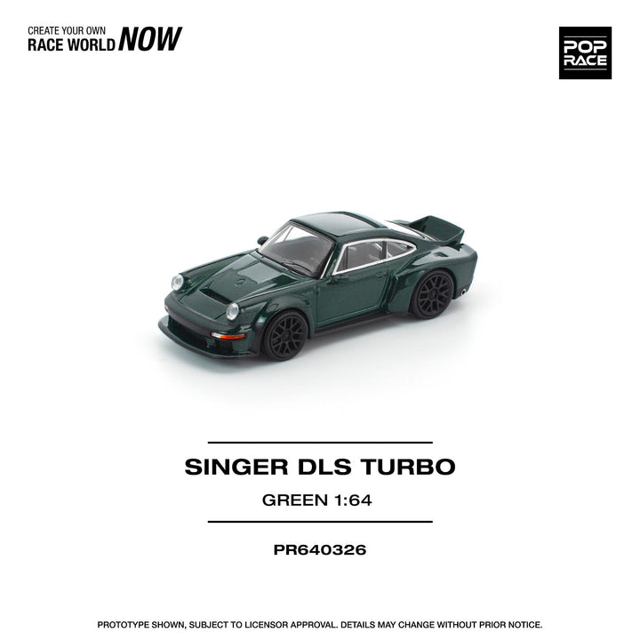 [Preorder] POPRACE 1:64 PORSCHE SINGER DLS TURBO (ROAD) GREEN PR640326