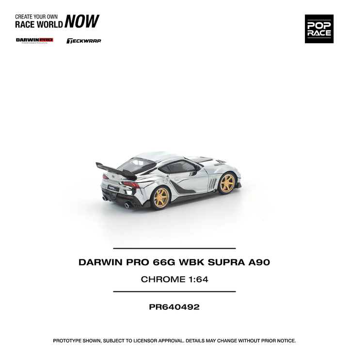 [Preorder] POPRACE 1:64 DARWIN PRO 66G WBK SUPRA A90 SILVER CHROME PR640492
