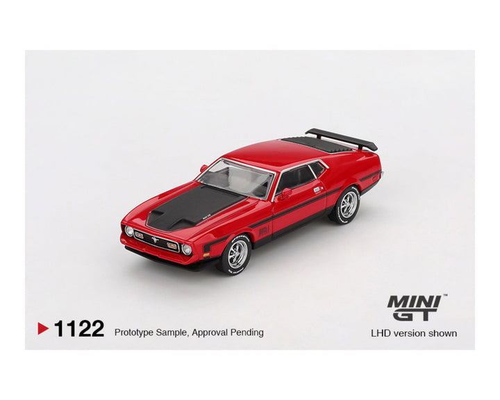 [Preorder] MINIGT 1:64 Ford Mustang Mach1 1971 – Race Red – Mijo Exclusive MGT01122-BL