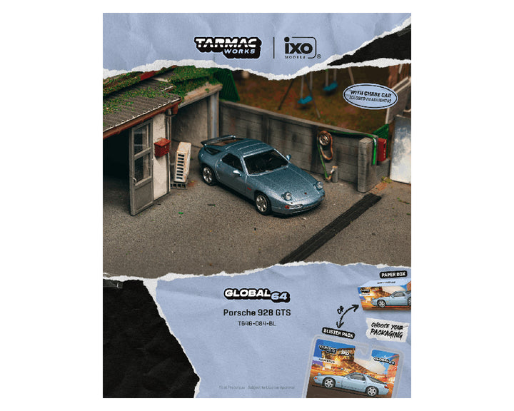 [Preorder] Tarmac Works 1:64 Porsche 928 GTS – Blue Metallic T64G-084-BL-B